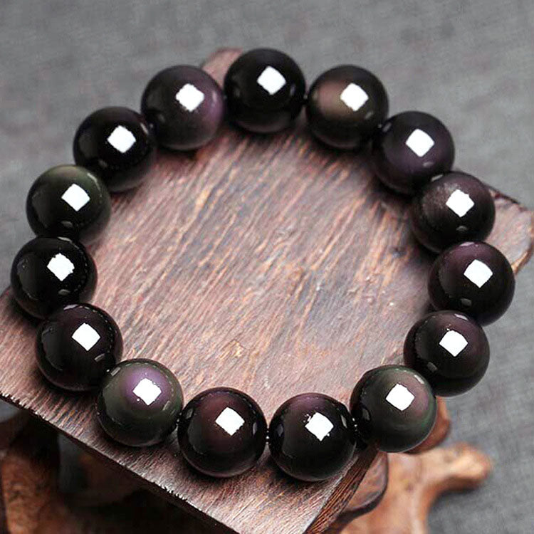 Natural Rainbow Obsidian Crystal Bracelet - Bracelet - Inner Wisdom Store