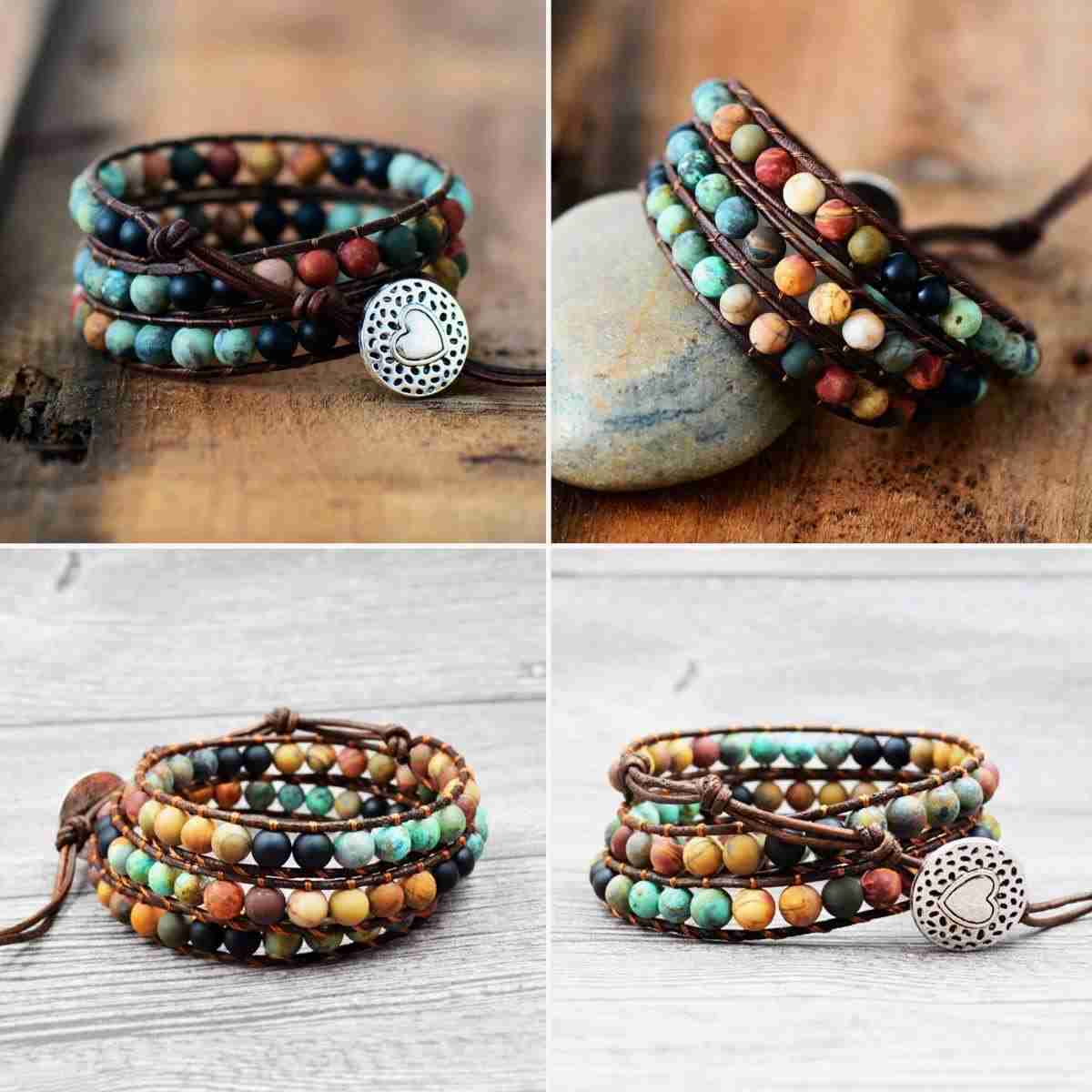 Bohemian Beaded Leather Bracelet - Bracelet - Inner Wisdom Store