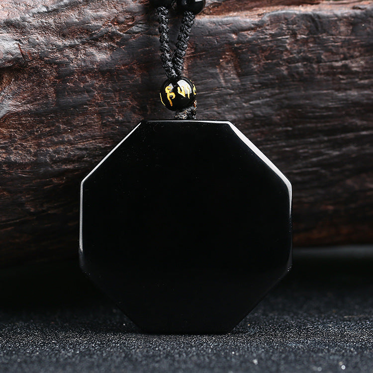 Yin and Yang Black Obsidian Positivity Necklace - Necklace - Inner Wisdom Store