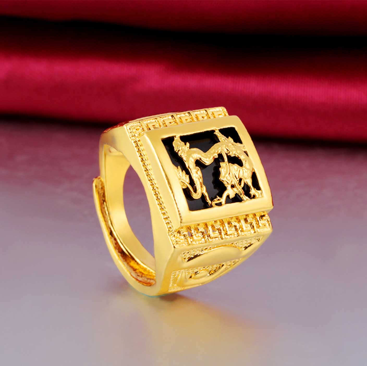Agate Dragon Ring - For Abundance & Protection - Ring - Inner Wisdom Store
