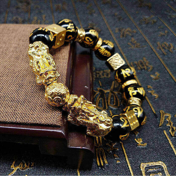 Gold-Plated Double Pixiu Wealth Bracelet - Bracelet - Inner Wisdom Store
