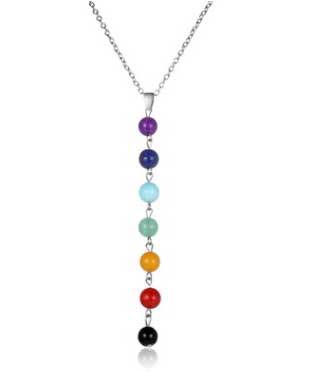7 Chakra Healing Crystal Necklace - Necklace - Inner Wisdom Store