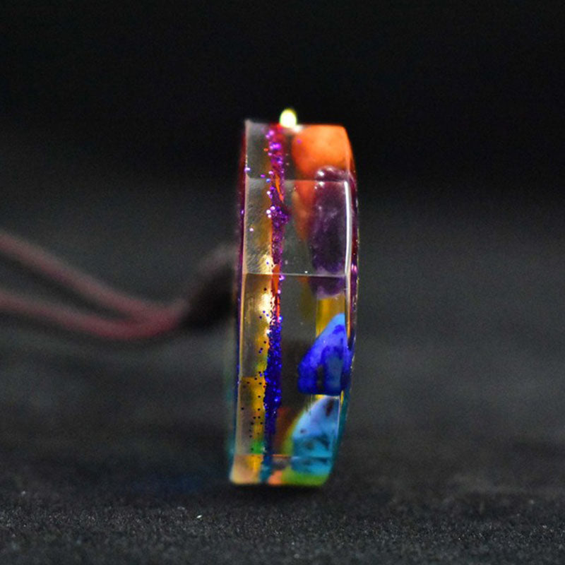 7 Chakra Orgonite Energy Pendant Necklace - Necklace - Inner Wisdom Store