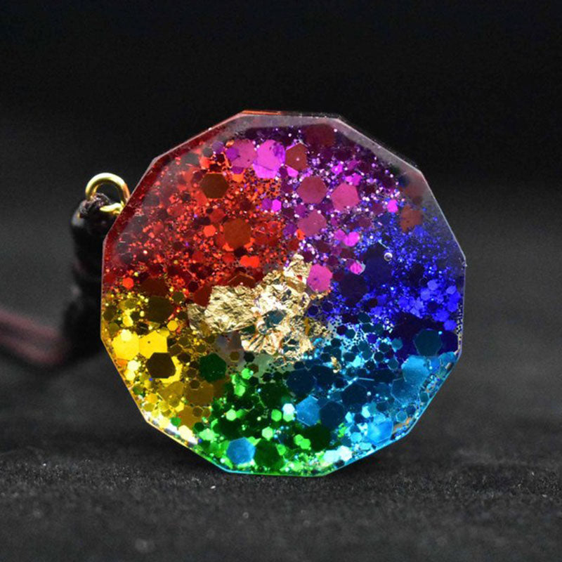 7 Chakra Orgonite Energy Pendant Necklace - Necklace - Inner Wisdom Store