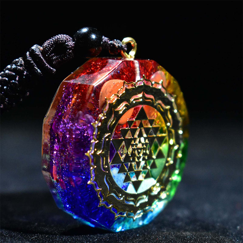 7 Chakra Orgonite Energy Pendant Necklace - Necklace - Inner Wisdom Store