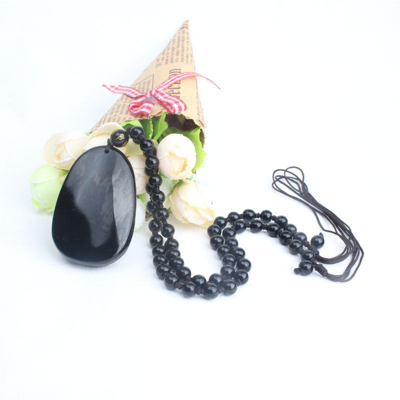 Black Obsidian Buddha Necklace for Protection - Necklace - Inner Wisdom Store