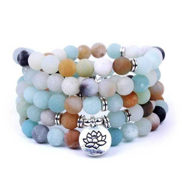 Buddhist Amazonite Mala Bracelet & Necklace - Bracelet - Inner Wisdom Store