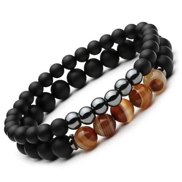Agate Hematite Bracelets  - Balancing & Protection - Bracelet - Inner Wisdom Store