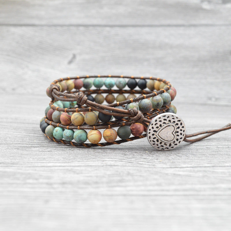 Bohemian Beaded Leather Bracelet - Bracelet - Inner Wisdom Store