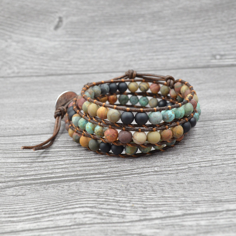 Bohemian Beaded Leather Bracelet - Bracelet - Inner Wisdom Store