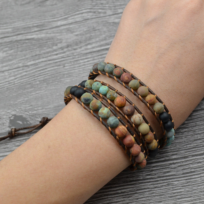 Bohemian Beaded Leather Bracelet - Bracelet - Inner Wisdom Store