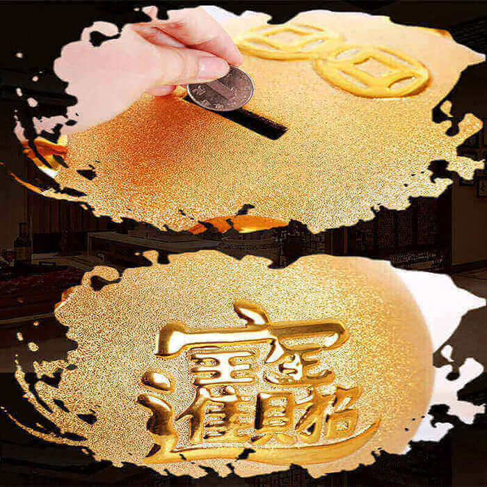 Ceramic Gold Chinese Piggy Bank - Home Decor - Inner Wisdom Store
