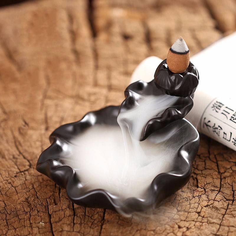 Ceramic Lotus Backflow Incense Burner - Incense Burner - Inner Wisdom Store