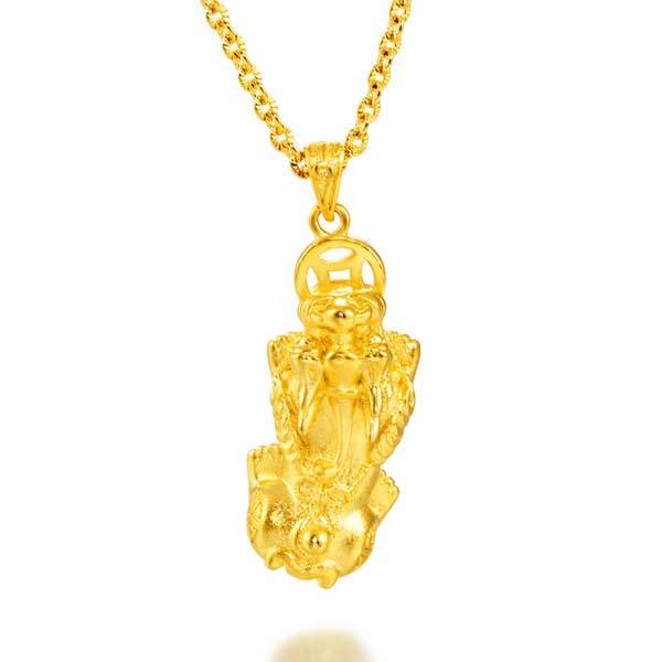 Gold Pixiu Necklace - Attracting Wealth - Necklace - Inner Wisdom Store