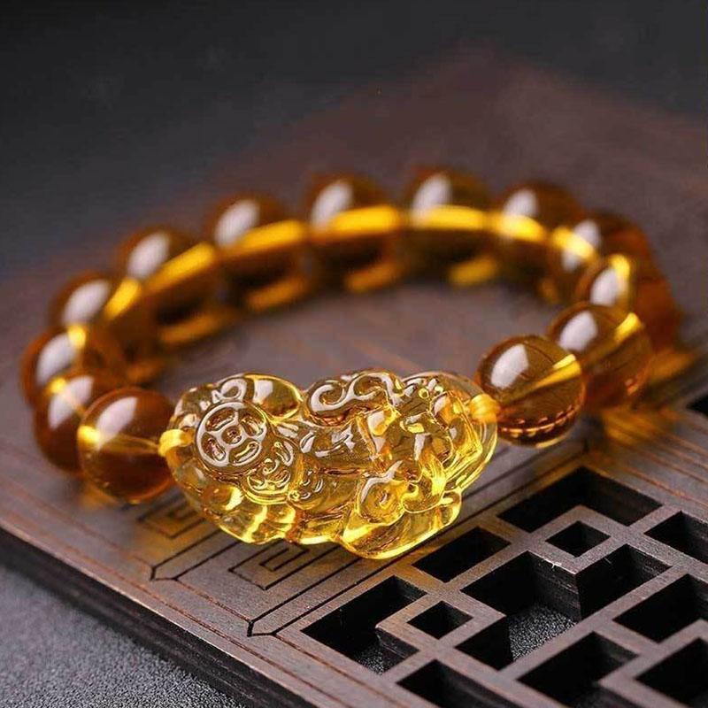 Citrine Pixiu Bracelet - Attract Wealth - Bracelet - Inner Wisdom Store