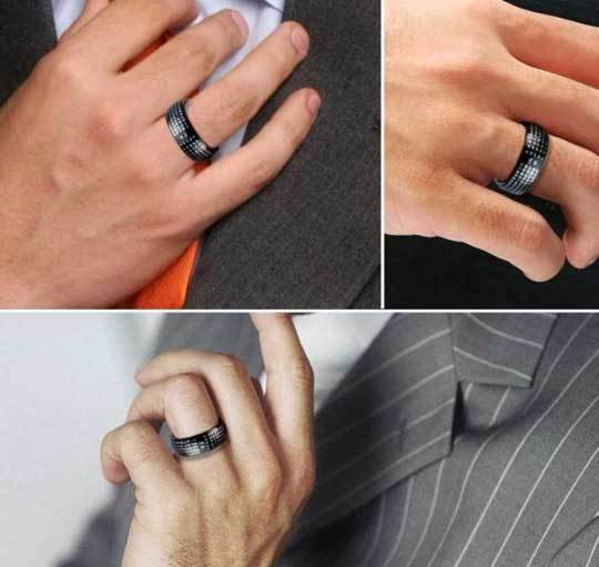 Heart Sutra Titanium Steel Ring - Ring - Inner Wisdom Store