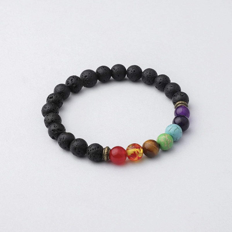 Lava Stone Chakra Diffuser Bracelet - Bracelet - Inner Wisdom Store