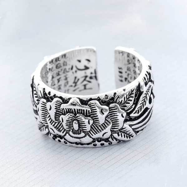 Lotus Heart Sutra Ring - Ring - Inner Wisdom Store