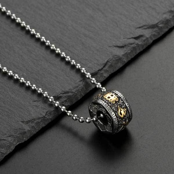 Tibetan Om Mani Padme Hum Lotus Pendant - Necklace - Inner Wisdom Store