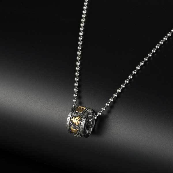 Tibetan Om Mani Padme Hum Lotus Pendant - Necklace - Inner Wisdom Store