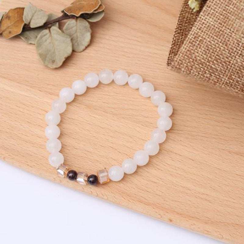 Natural White Chalcedony Positivity Bracelet - Bracelet - Inner Wisdom Store