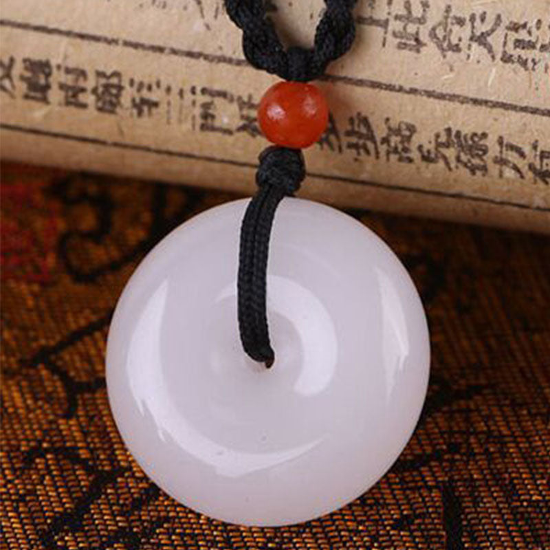 Natural White Jade Purity Necklace - Necklace - Inner Wisdom Store