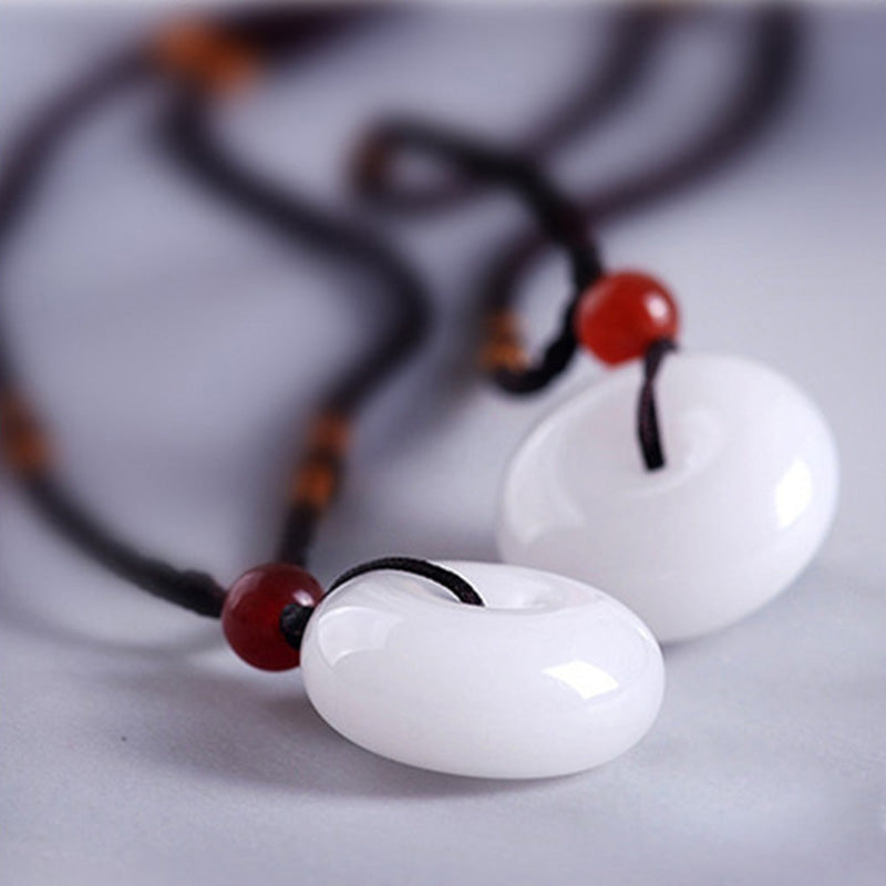 Natural White Jade Purity Necklace - Necklace - Inner Wisdom Store