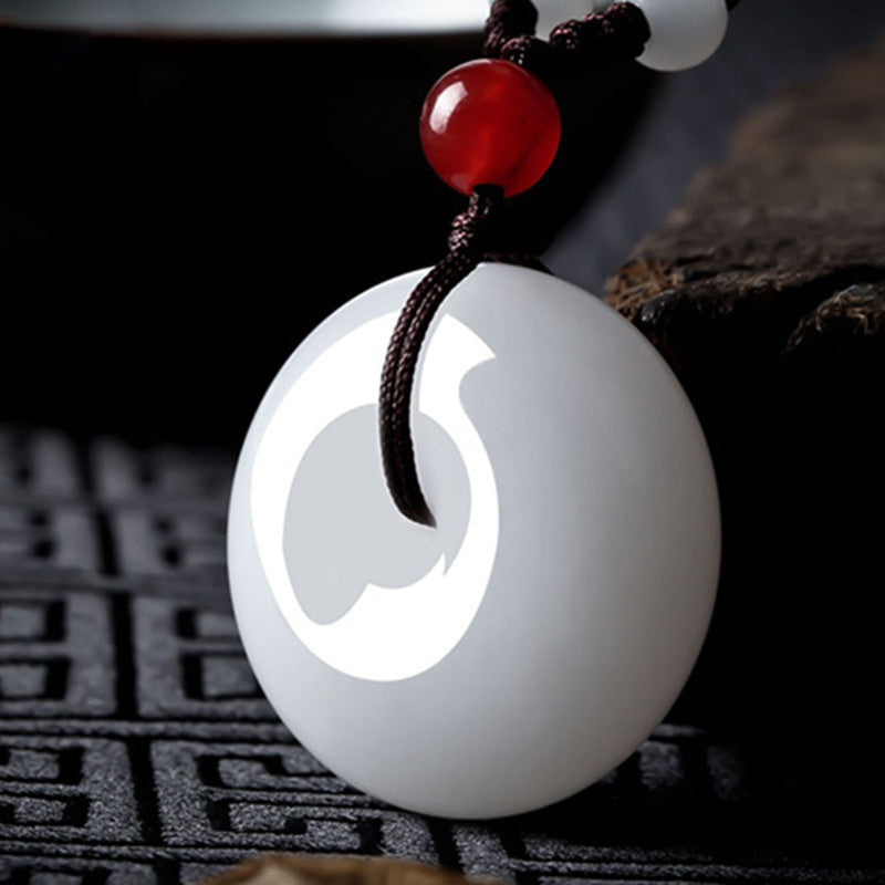 Natural White Jade Purity Necklace - Necklace - Inner Wisdom Store