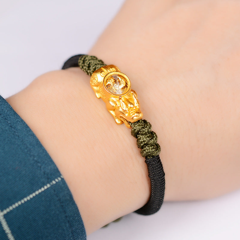 Pixiu with Moving Windmill Feng Shui Bracelet - Bracelet - Inner Wisdom Store