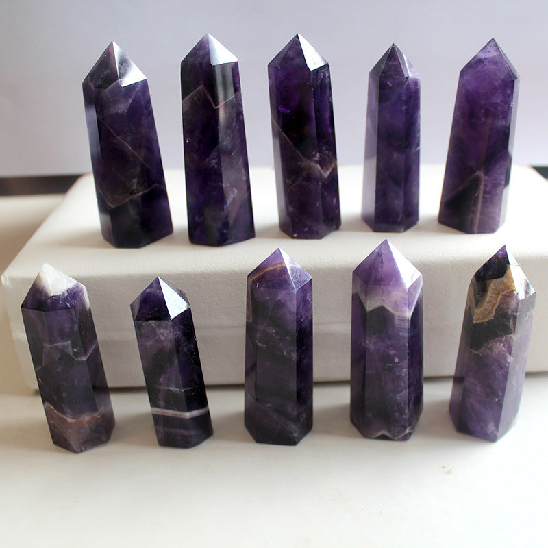 Quartz Crystal Amethyst Meditation Wand - Stones & Crystals - Inner Wisdom Store