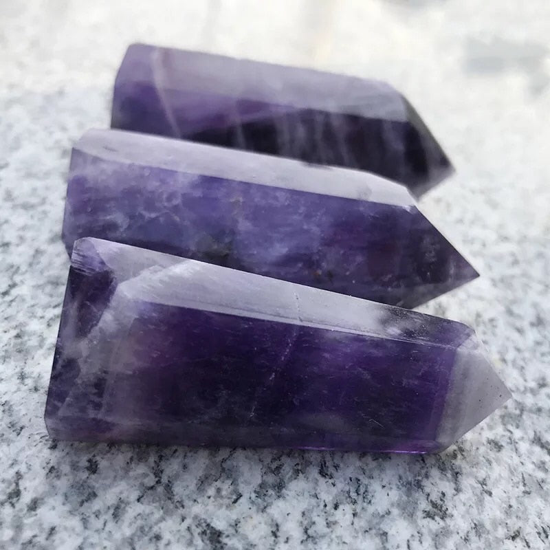 Quartz Crystal Amethyst Meditation Wand - Stones & Crystals - Inner Wisdom Store