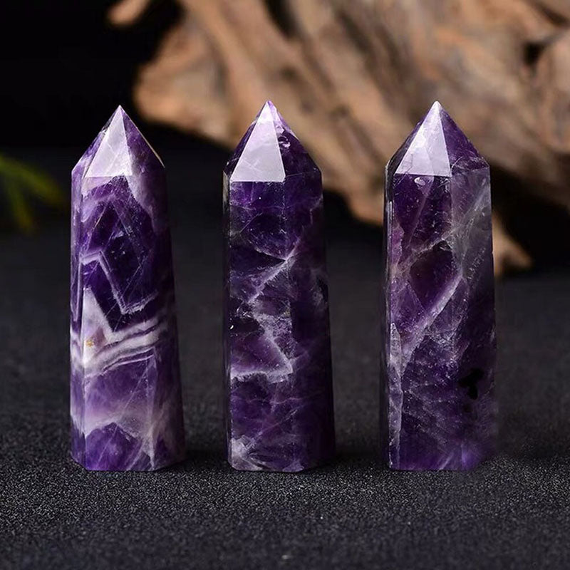 Quartz Crystal Amethyst Meditation Wand - Stones & Crystals - Inner Wisdom Store
