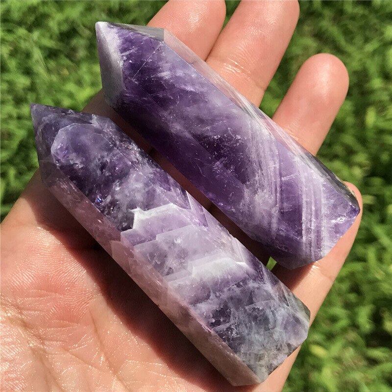 Quartz Crystal Amethyst Meditation Wand - Stones & Crystals - Inner Wisdom Store