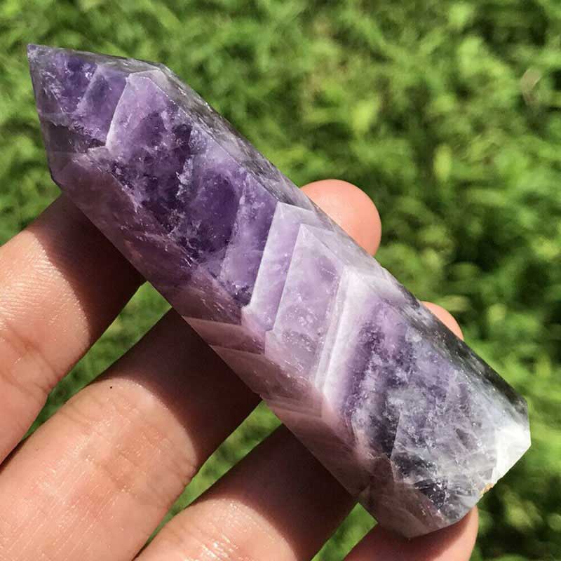 Quartz Crystal Amethyst Meditation Wand - Stones & Crystals - Inner Wisdom Store