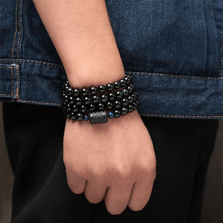 Dragon and Phoenix Obsidian Bracelet Set - For Couples - Inner Wisdom Store
