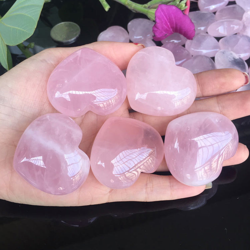 Rose Quartz Heart-Shaped Love Stone - Stones & Crystals - Inner Wisdom Store