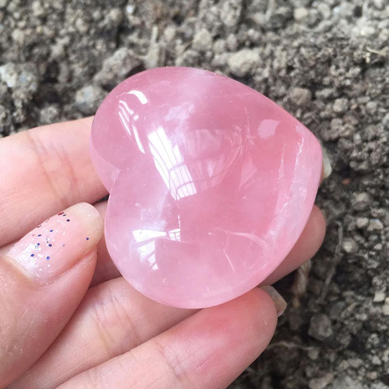 Rose Quartz Heart-Shaped Love Stone - Stones & Crystals - Inner Wisdom Store