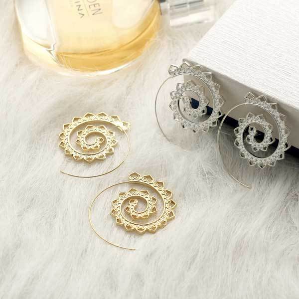 Bohemian Spiral Earrings - Earring - Inner Wisdom Store
