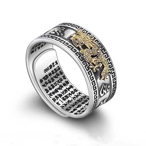 Feng Shui Dragon Mantra Ring - Ring - Inner Wisdom Store