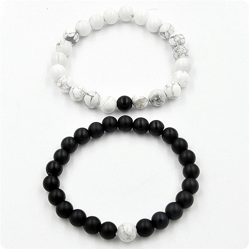 Yin and Yang Bead Bracelet Set - Bracelet - Inner Wisdom Store