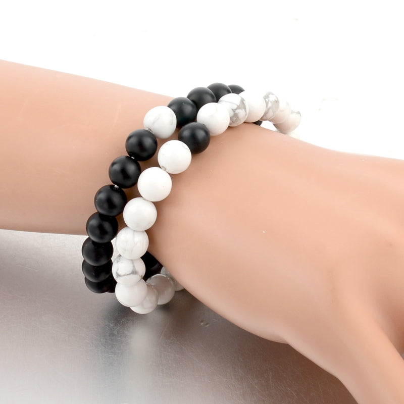 Yin and Yang Bead Bracelet Set - Bracelet - Inner Wisdom Store