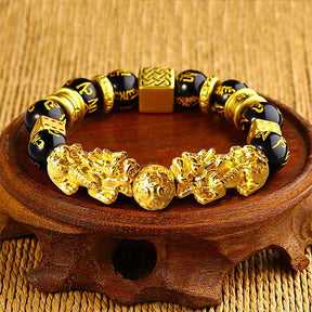Gold-Plated Double Pixiu Wealth Bracelet - Bracelet - Inner Wisdom Store
