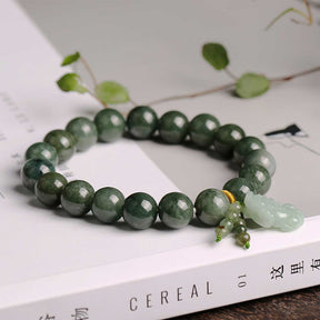 Natural Emerald Abundance Pixiu Bracelet - Bracelet - Inner Wisdom Store