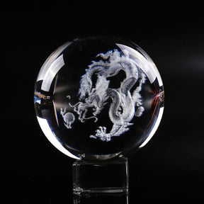 Prosperity Dragon Crystal Sphere - Home Decor - Inner Wisdom Store