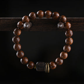 Gold Silk Sandalwood Mala Beads Buddhist Bracelet - Bracelet - Inner Wisdom Store