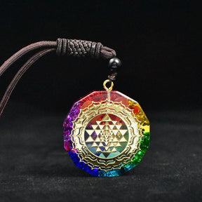 7 Chakra Orgonite Energy Pendant Necklace - Necklace - Inner Wisdom Store