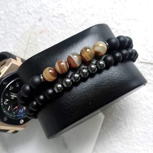 Agate Hematite Bracelets  - Balancing & Protection - Bracelet - Inner Wisdom Store