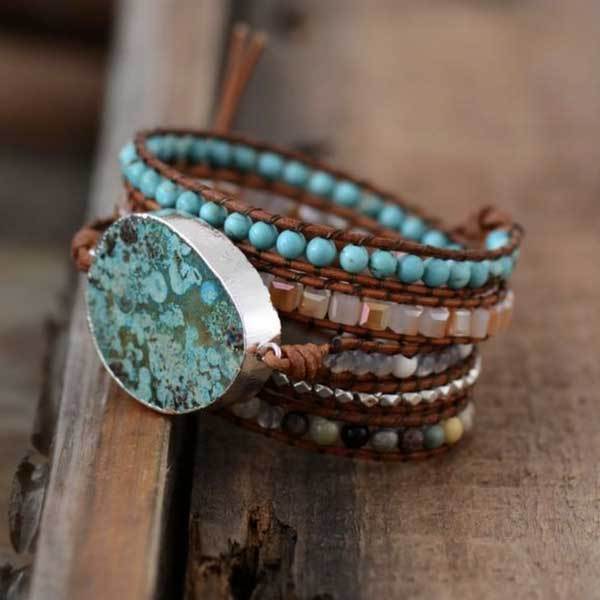 Blue Earth Jasper Stone Bracelet - Bracelet - Inner Wisdom Store