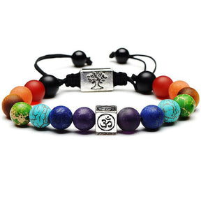 7 Chakra Tree of Life & Om Charm Bracelet - Bracelet - Inner Wisdom Store