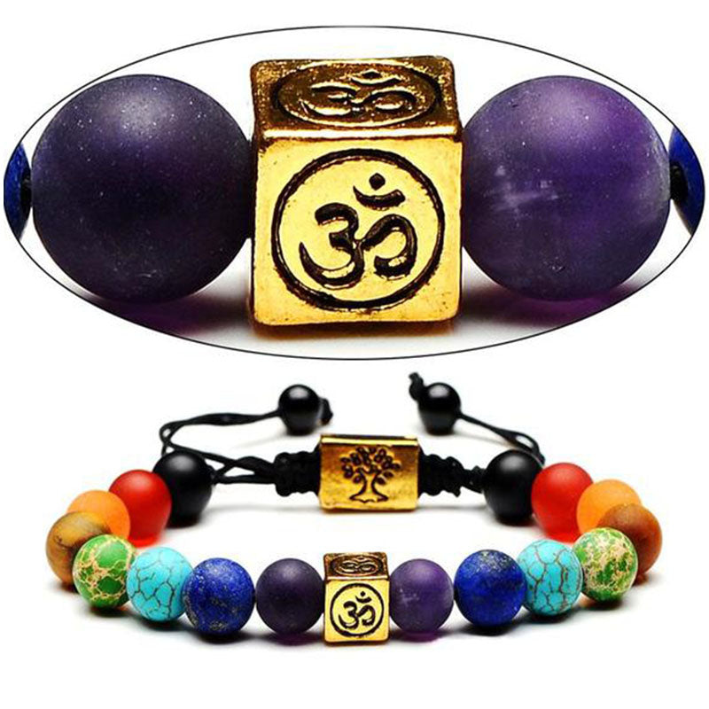 7 Chakra Tree of Life & Om Charm Bracelet - Bracelet - Inner Wisdom Store